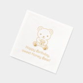 Cute Ours Tenant un Pot de Miel Anniversaire (Gauche)
