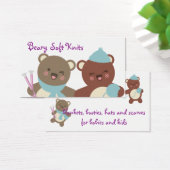 Cute ours tricot aiguilles fil cadeau carte (Bureau)