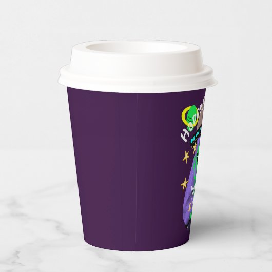 Cute outer Space Alien Thayed Birthday Paper Papieren Bekers (Rechts)