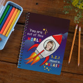 Cute Outer Space Rocket Ship Blast Off Birthday