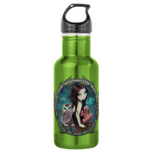 Cute Owl and Fairy Fantasy Art Waterfles