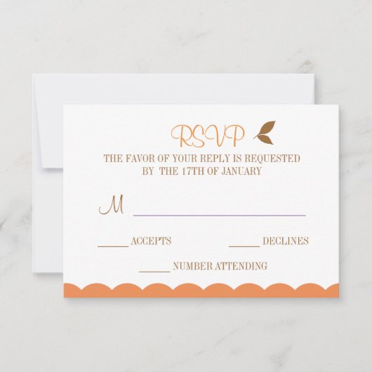 Cute Owl-antwoordkaart RSVP Kaartje (Voorkant)