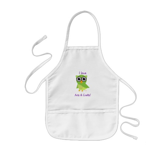 Cute Owl Apron Kinder Schort (Voorkant)