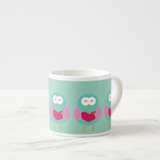 Cute Owl Art Espresso Mug – Gift Idea (Devant droit)