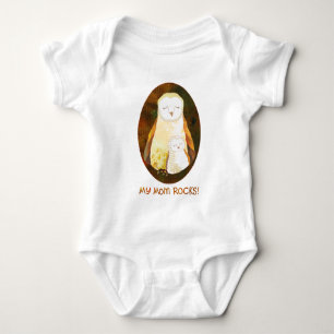 Cute Owl Baby en Mam Baby T-Shirt