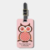 Cute Owl Bag Labels (Voorkant verticaal)