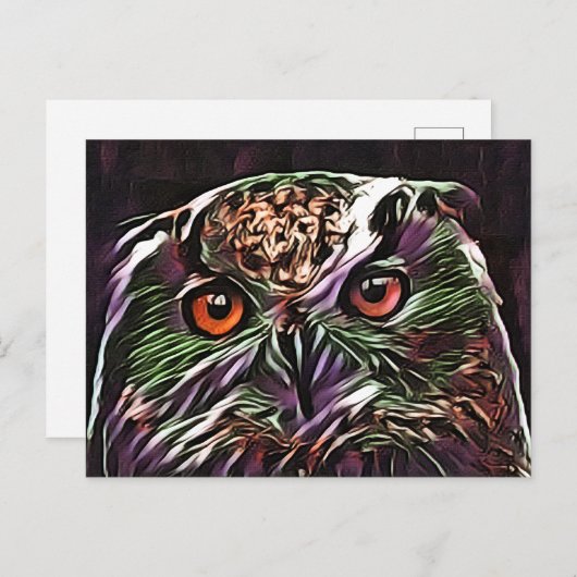 CUTE OWL BRIEFKAART (Voorkant / Achterkant)