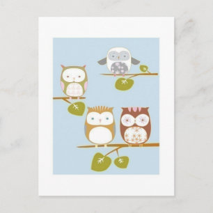 Cute owl briefkaart