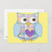 Cute owl briefkaart (Voorkant / Achterkant)