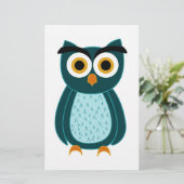 Cute owl briefpapier (Staand voorkant)