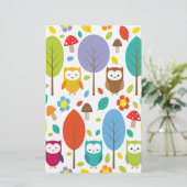 Cute Owl Briefpapier (Staand voorkant)