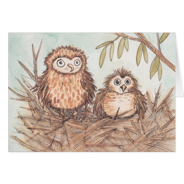 Cute Owl Brothers (Devant horizontal)