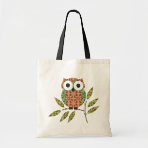 Cute Owl Canvas tas