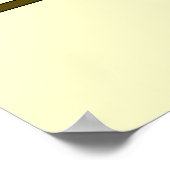 Cute Owl Cartoon. Geel. Poster (Hoek)