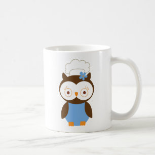 Cute Owl Chef Koffiemok