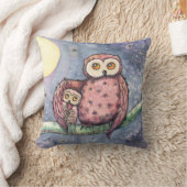 Cute Owl Coussin (Couverture)