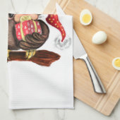 Cute Owl En Noël Casquette et cadeau serviette de (Quart Plié)