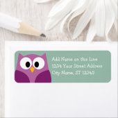 Cute Owl - Étiquettes d'adresse de retour (En situation)