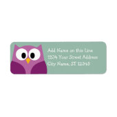 Cute Owl - Étiquettes d'adresse de retour (Devant)