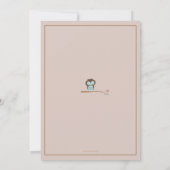 Cute Owl Famille Couples Baby shower Invitation (Dos)