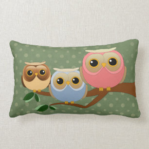 Cute Owl Family Kussen