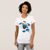 Cute Owl Flying with Umbrella T-shirt (Voorkant volledig)