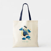 Cute Owl Flying with Umbrella Tote Bag (Achterkant)