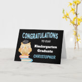 Cute Owl Gefeliciteerd Afstuderen Kindergarten Kaart (Gele Bloem)