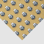 Cute Owl in Hat and Scarf Winter Pattern Tissuepapier (Detail)