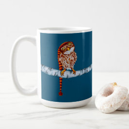 Cute Owl in Knit Stocking Pet Mok