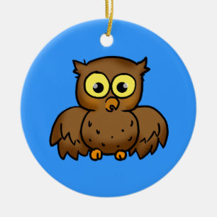 Cute owl keramisch ornament