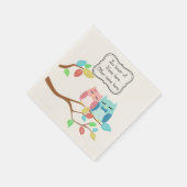 Cute owl koppel servetten (Hoek)