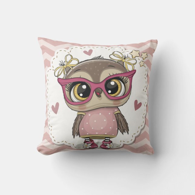 Cute Owl Kussen (Voorkant)