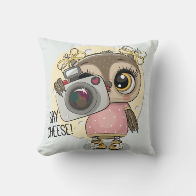 Cute Owl Kussen (Voorkant)