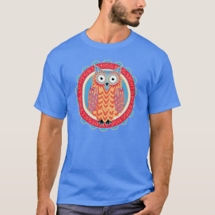 Cute Owl Lover's nachtelijke kleurige kleuren T-shirt