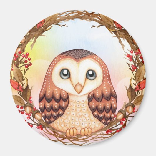 Cute Owl Magneet (Voorkant)