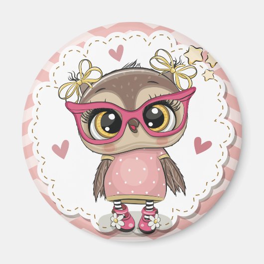 Cute Owl Magneet (Voorkant)