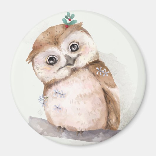 Cute Owl Magnet Magneet (Voorkant)