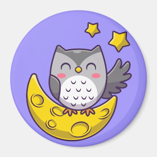 Cute Owl Magnet Magneet (Voorkant)