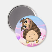 Cute Owl Magnet Magneet (Voorkant / Achterkant)