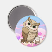 Cute Owl Magnet Magneet (Voorkant / Achterkant)