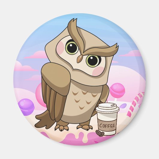 Cute Owl Magnet Magneet (Voorkant)
