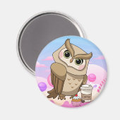Cute Owl Magnet Magneet (Voorkant / Achterkant)
