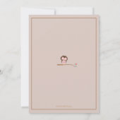 Cute Owl & Mama C'est une invitation pour Baby sho (Dos)