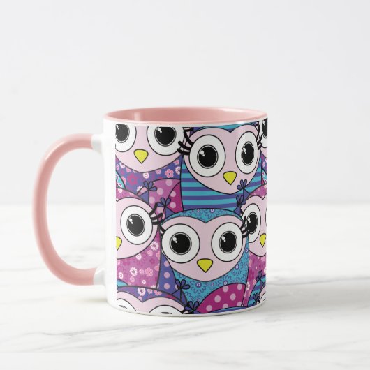 Cute Owl Motif Mug (Gauche)