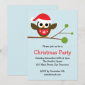 Cute Owl op een Bijkantoor - Uitnodiging van de Ke (Voorkant / Achterkant)