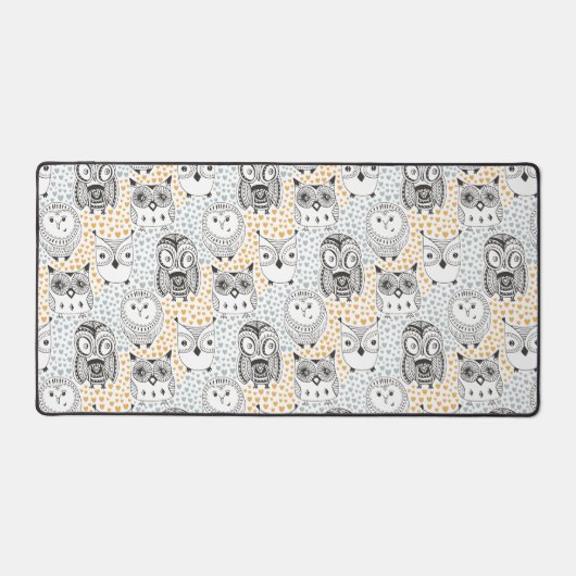 Cute Owl Pattern Bureaumat (Voorkant)