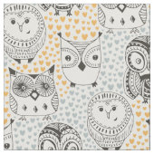 Cute Owl Pattern fabric Stof (Close Up)
