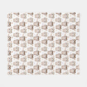 Cute Owl Pattern Fleece Blanket (Voorkant (Horizontaal))