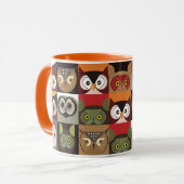 Cute Owl Pattern Mok (Voorkant links)